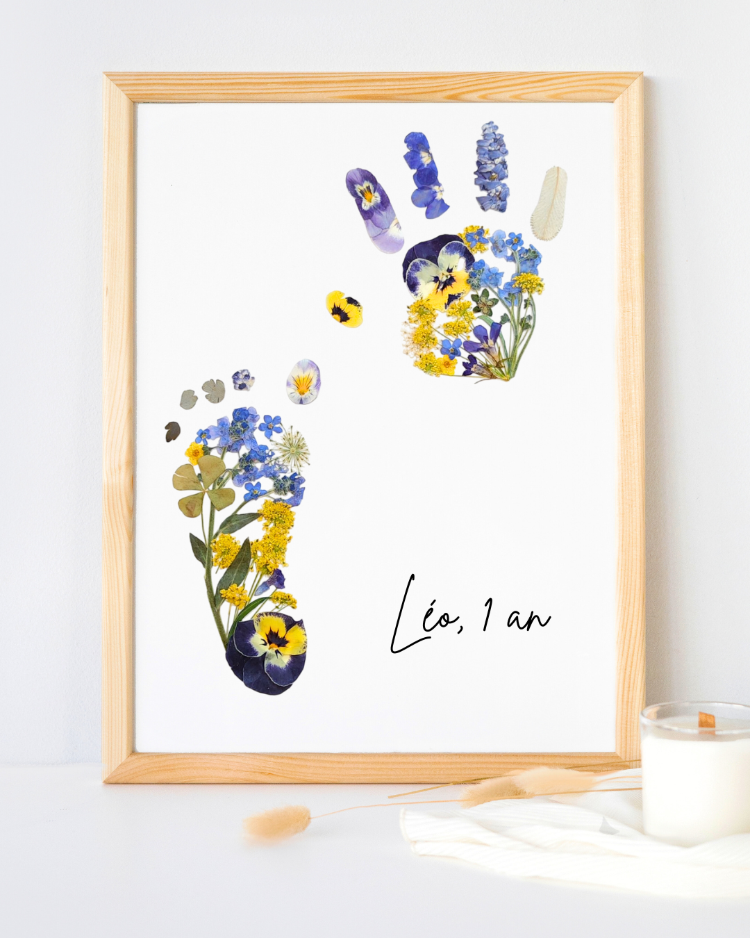 Empreinte mains/pieds Enfant, Cadre Fratrie