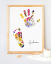 Empreinte mains/pieds Enfant, Cadre Fratrie